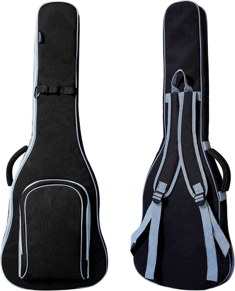 PPOPPO 39/40 Inch Electric Guitar Gig Bag & Soft Case with Neck Strap,7mm Thick Padding+Waterproof Nylon Exterior,Backpack Style Guitar Bag with Dual Adjustable Shoulder Straps&Padded Side Handle,Grey - Image 1